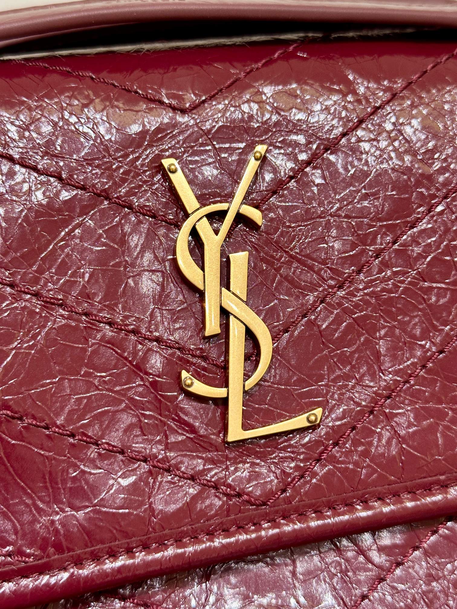Saint Laurent small Niki burgundy flap bag