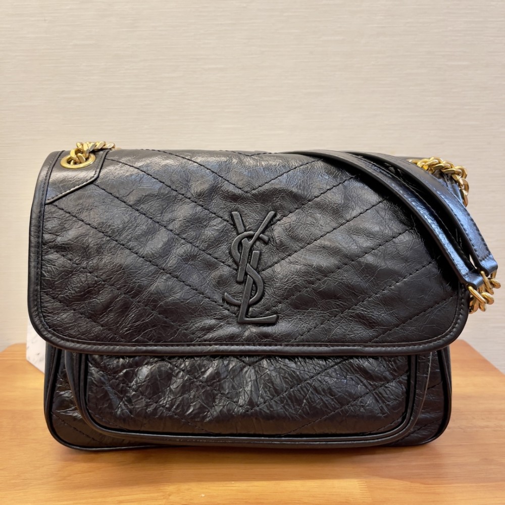 Saint Laurent Niki burgundy flap bag