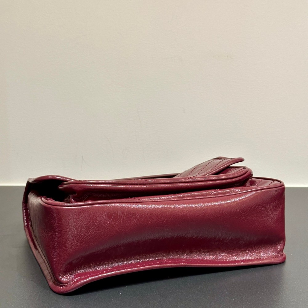 Saint Laurent Niki burgundy flap bag