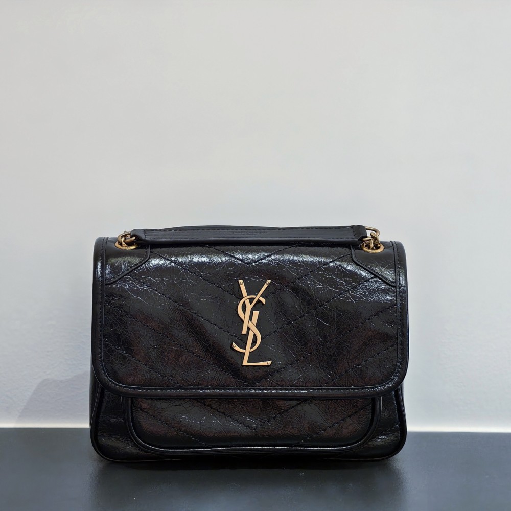 Saint Laurent Niki burgundy flap bag