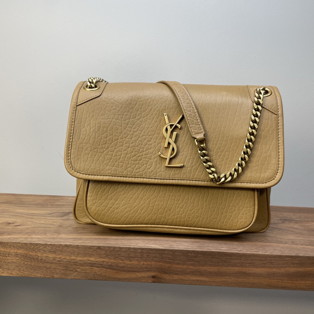 Saint Laurent Niki burgundy flap bag