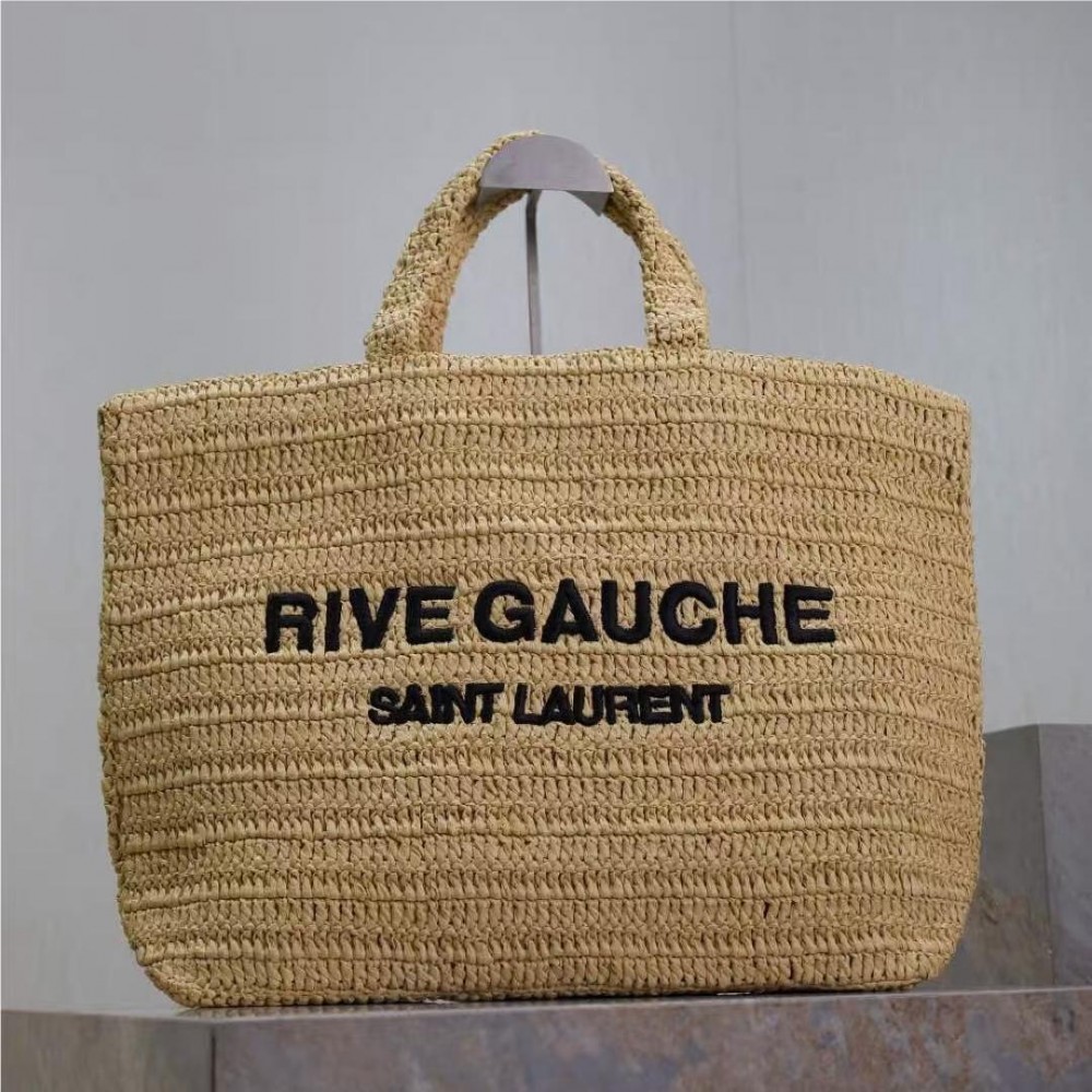  Rive Gauche Raffia Tote Bag