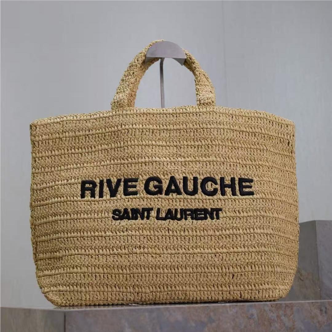  Rive Gauche Raffia Tote Bag