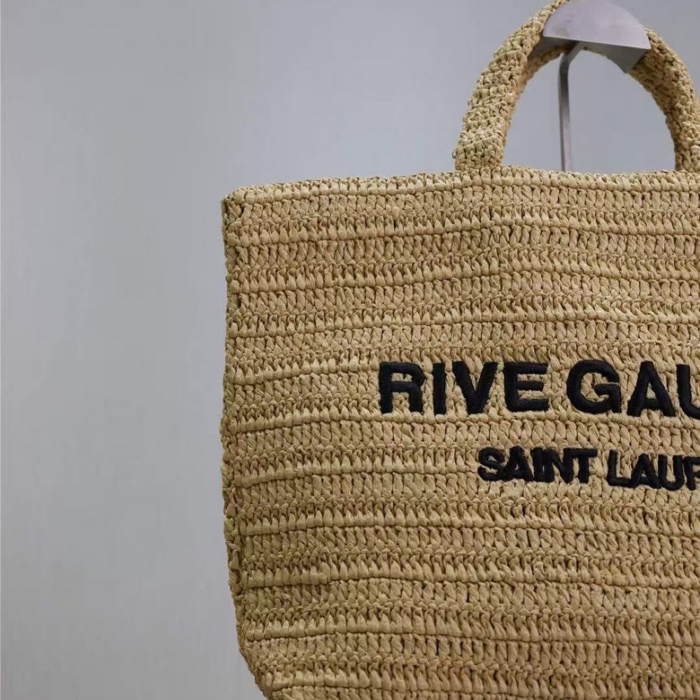  Rive Gauche Raffia Tote Bag