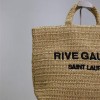  Rive Gauche Raffia Tote Bag