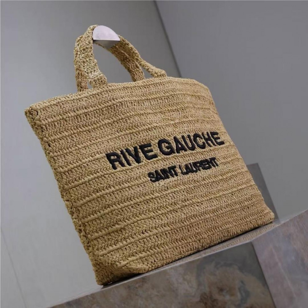  Rive Gauche Raffia Tote Bag