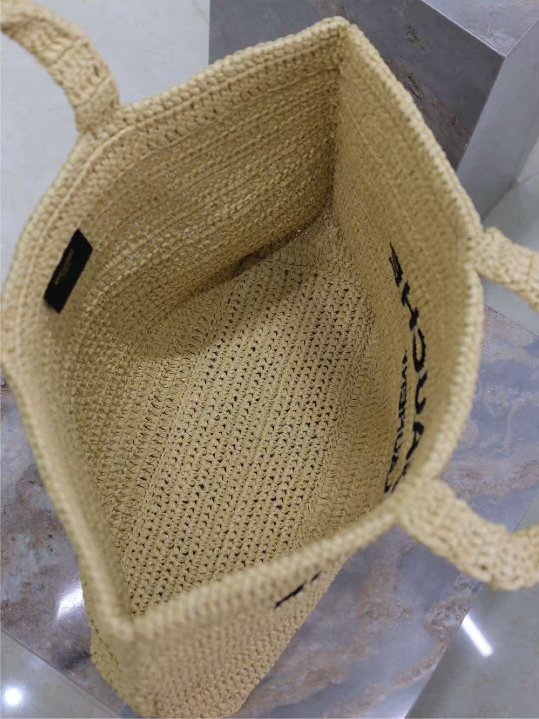  Rive Gauche Raffia Tote Bag