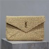 Cassandre Large Envelope Raffia Pouch