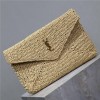 Cassandre Large Envelope Raffia Pouch