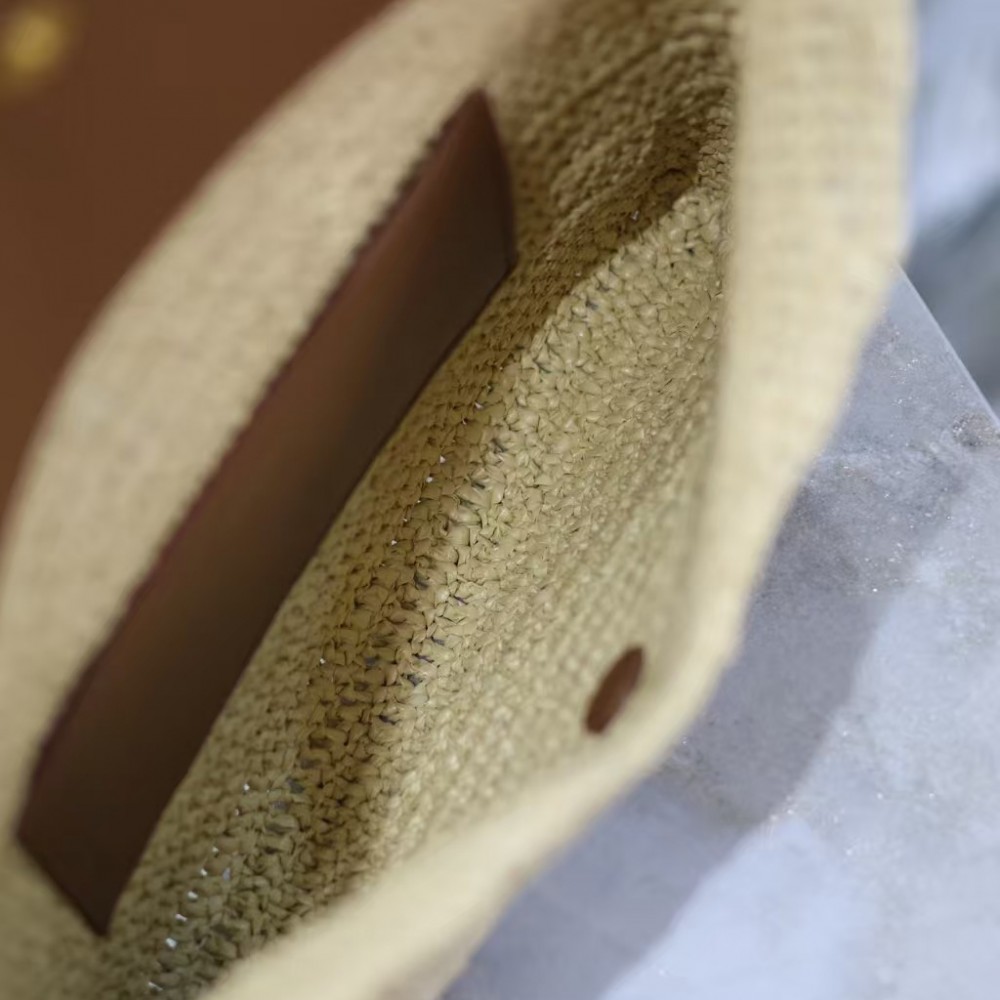 Cassandre Large Envelope Raffia Pouch