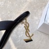 Saint Laurent black leather high heels
