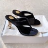 Saint Laurent black leather high heels