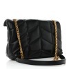 Saint Laurent  Calfskin Y Quilted Monogram Toy Loulou Crossbody Bag Black Saint Laurent  Calfskin Y Quilted Monogram Toy Loulou Crossbody Bag Black